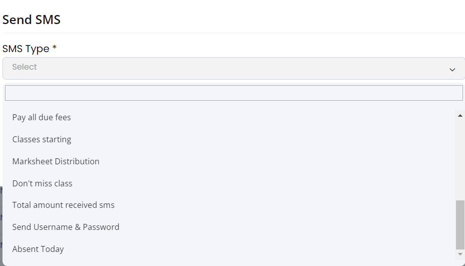 Absent Message - How To Send SMS in Vedmarg School ERP (DLT Approved Templates) Absent Message