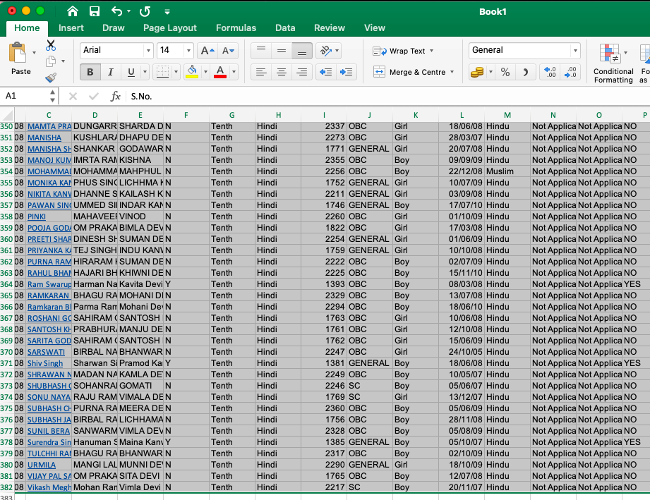 Import Students from RAJPSP.NIC.IN - Excel File Import Students from RAJPSP.NIC.IN - Excel File