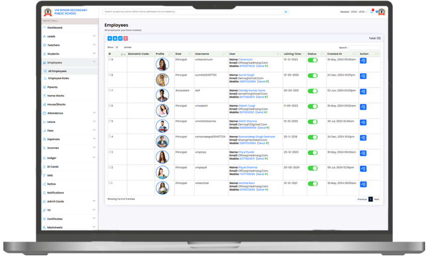 College Management System - College ERP Software - Vedmarg Educational ERP