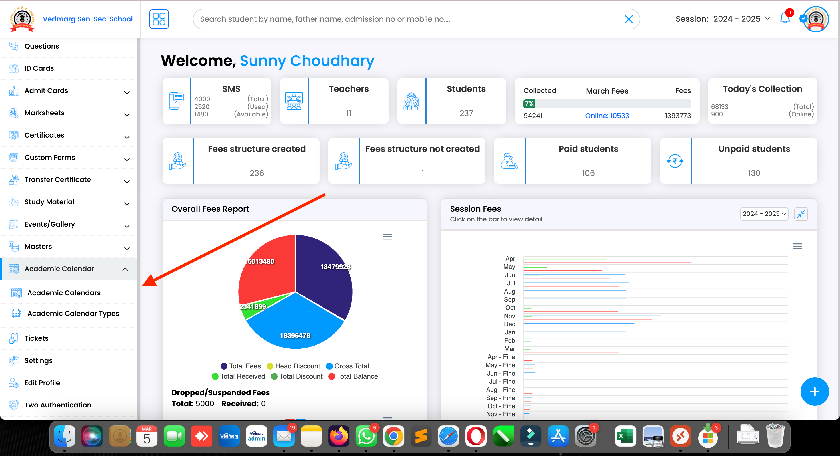 Features of the Academic Calendar Module