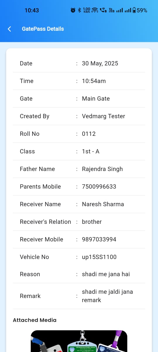 Gatepass on Mobile Apps for Parents, Staff, Students