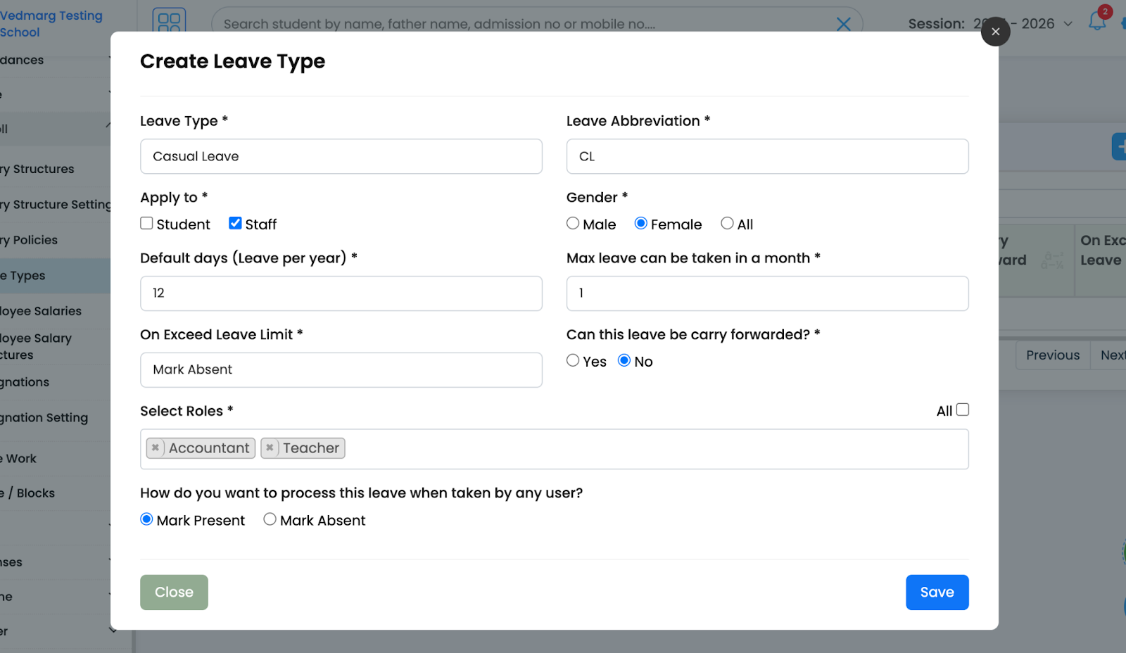 Payroll and compliance software interface
