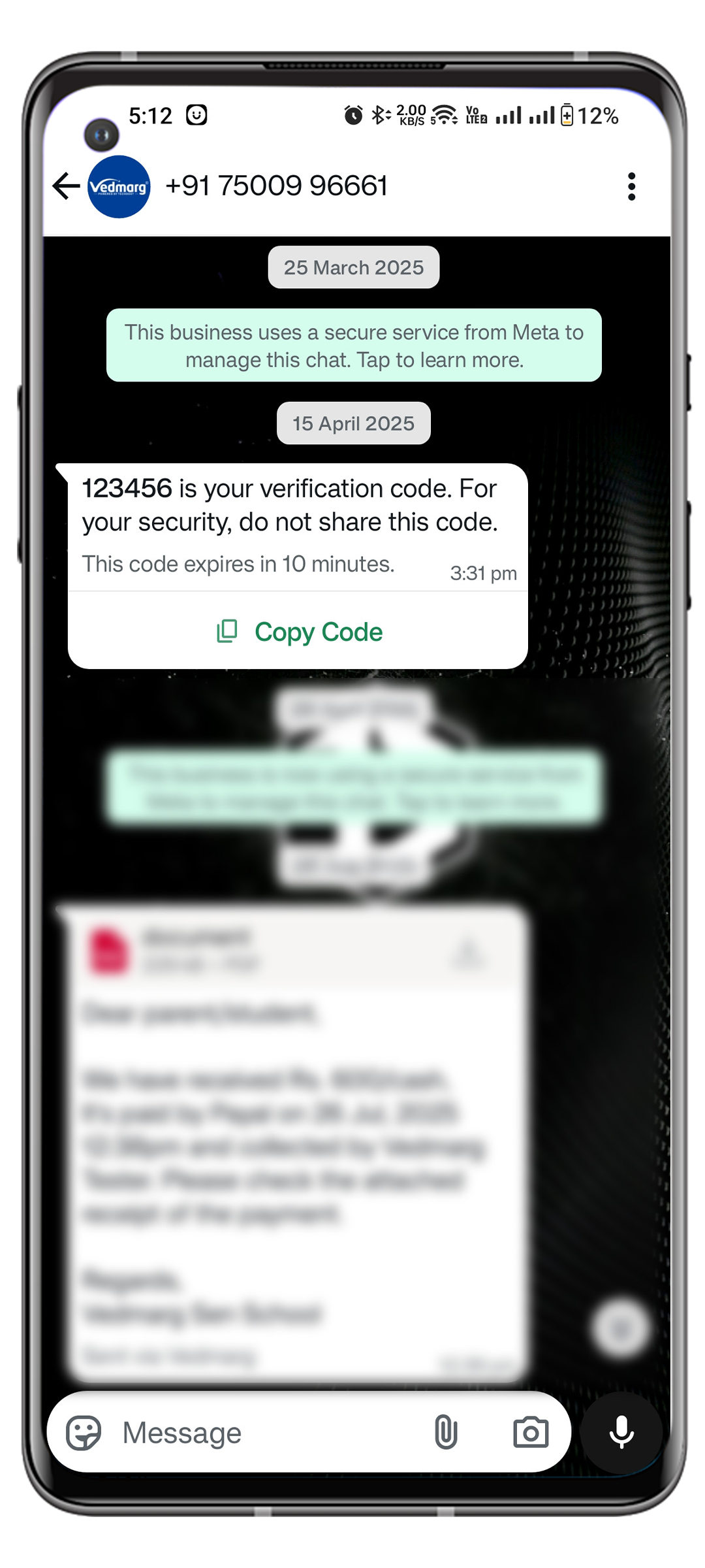 whatsapp otp template for meta api - WhatsApp API Integration