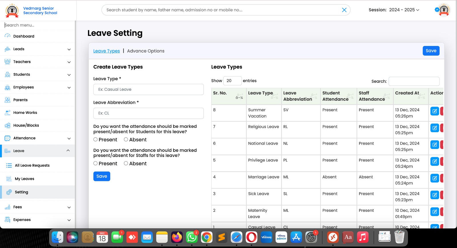 New Module - Apply Leave via Apps