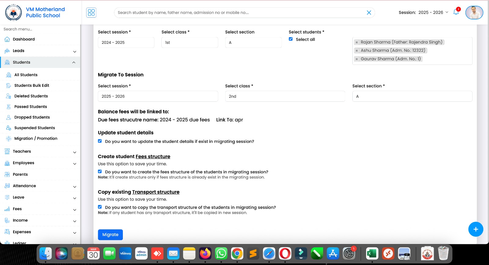 New Update - Student Migrations Promotions