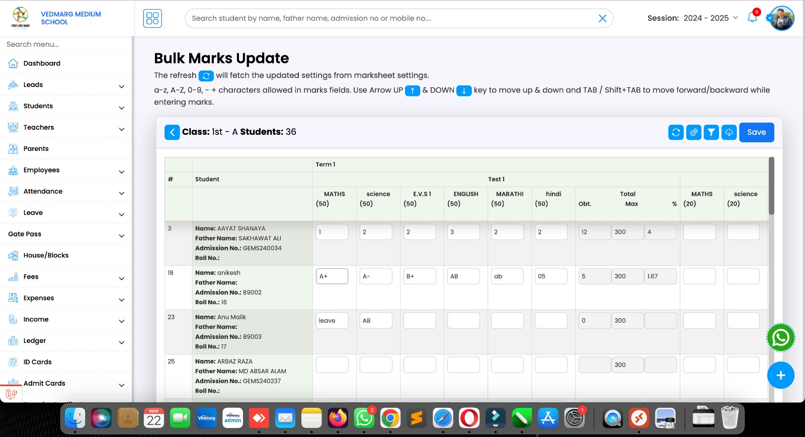 New Update in Bulk Marks