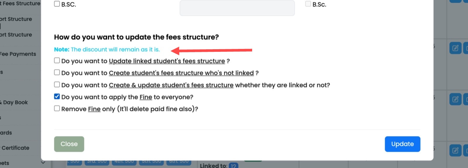 Now, you can update fee amount in bulk for all students